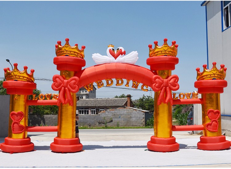 长坡镇红色婚庆气模拱门
